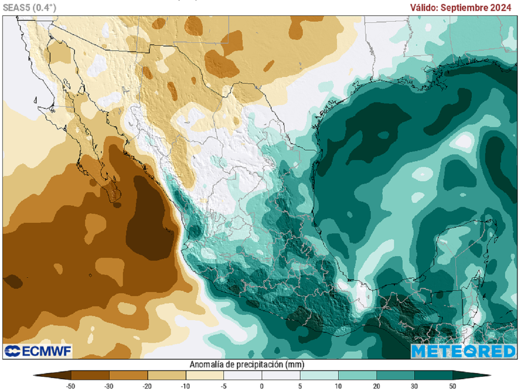Anomalía de lluvias en septiembre Anomalía de lluvias en septiembre
