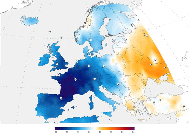 Anomalías de temperatura del verano de 1816 Anomalías de temperatura del verano de 1816