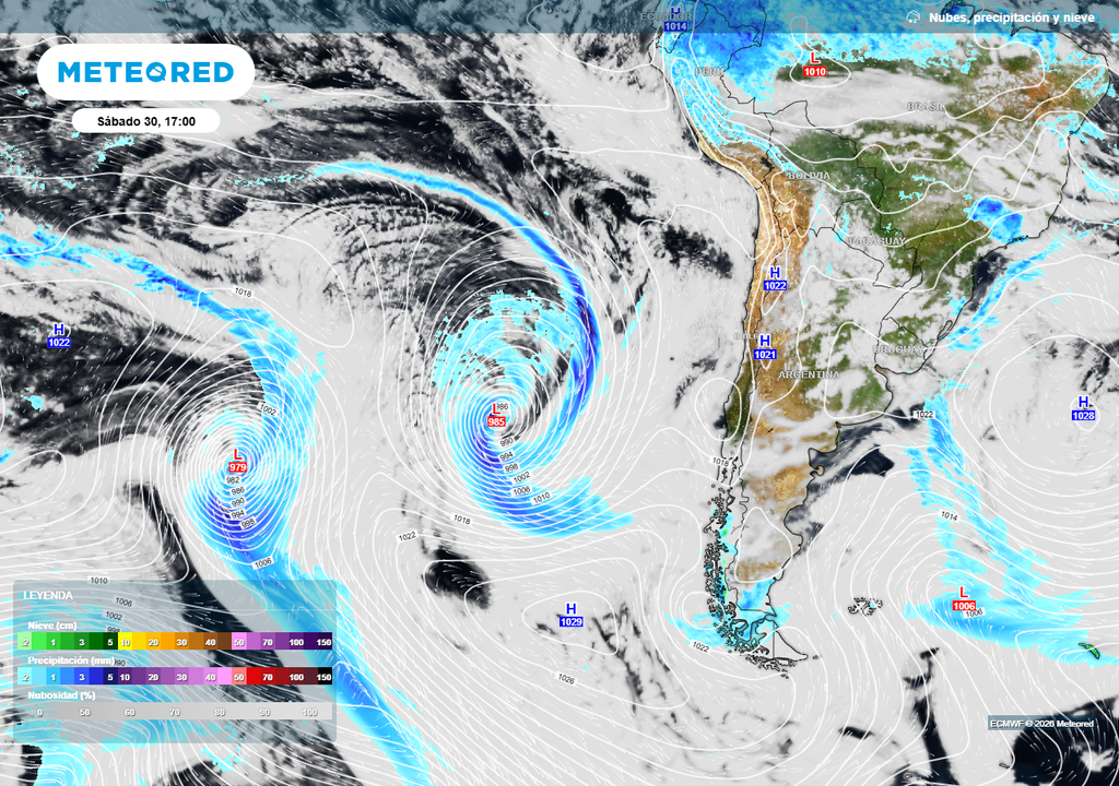 Nuevo sistema frontal llegaría a Chile centro-sur Sistema frontal se acerca a Chile centro-sur para comenzar la próxima semana.