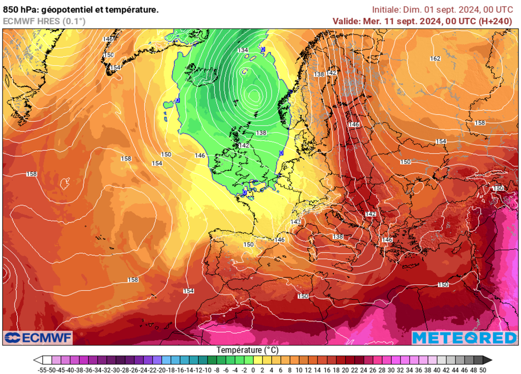 On pourrait presque parler de l'arrivée d'un air froid en altitude d'ici le courant de semaine prochaine.