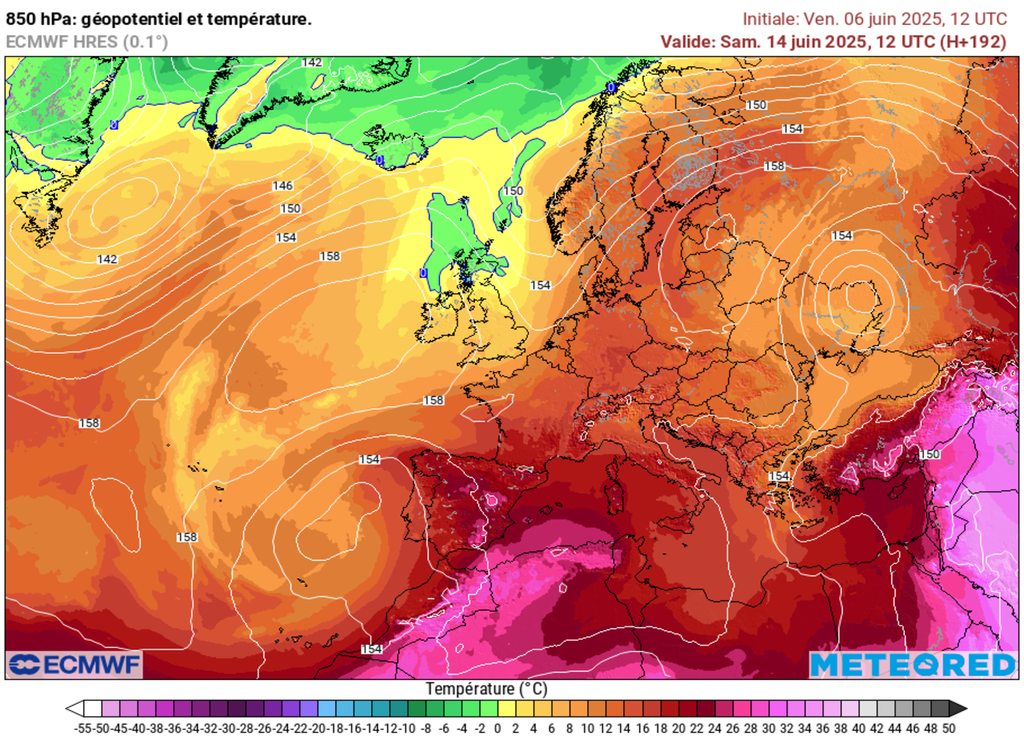 La goutte froide au large du Portugal est à surveiller : elle pourrait favoriser des remontées d'air très chaud.