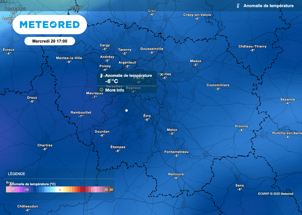 Chute des températures mercredi après-midi en Île-de-France !
