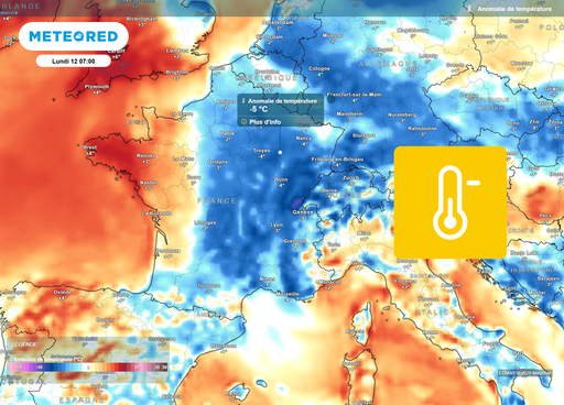 Vers un grand contraste de temp&eacute;ratures ce lundi en France : gel&eacute;es blanches le matin, chaleur l'apr&egrave;s-midi