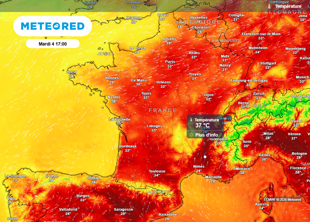 Canicule Les températures resteront caniculaires en allant vers le sud-est du pays pour cette première semaine d'août