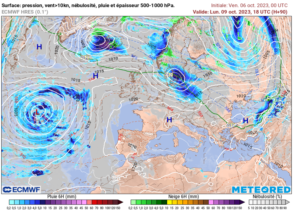 L'anticyclone va encore empêcher le passage de perturbations en début de semaine sur la France.