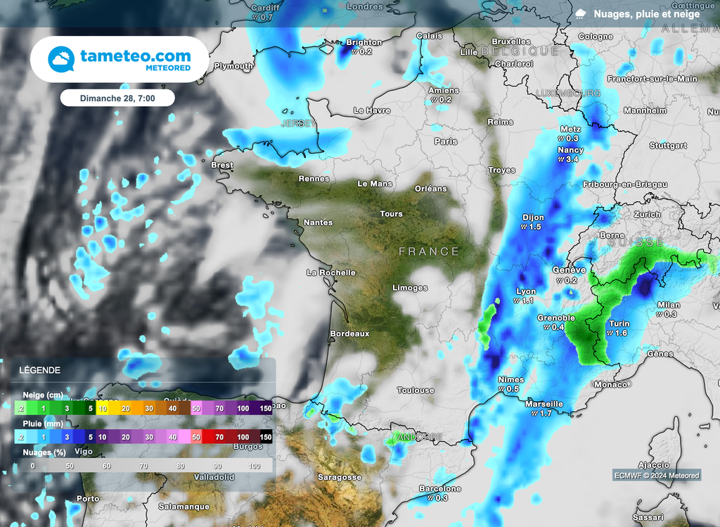 Peu de secteurs éviteront à minima une averse ce dimanche.