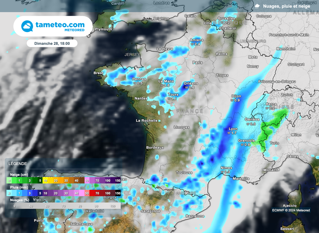 Un après-midi incertain concernera quasiment l'ensemble de la France.