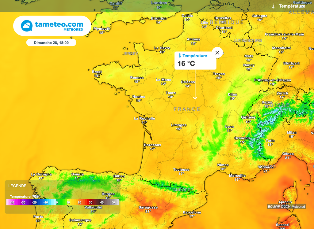 Une douceur printanière tout juste de saison s'annonce l'après-midi.