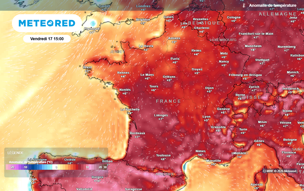 Les températures sont situées nettement au-dessus des normales d'une mi-avril en cette fin de semaine, et ce sur la quasi-totalité de la France !