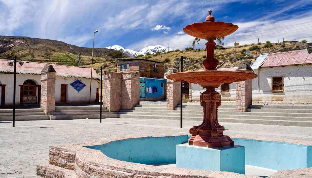 Plaza de Armas de Putre, Región de Arica y Parinacota.