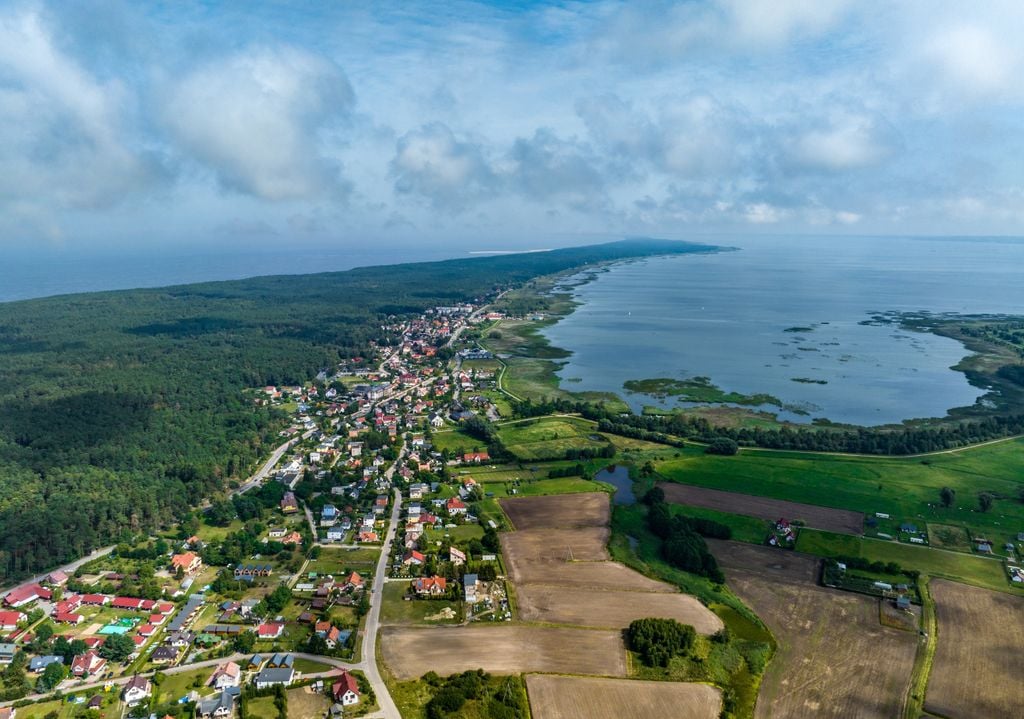 Imagen área del Golfo de Gdańsk en su estado habitual.