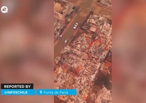 Video: el incendio que arras&oacute; Punta de Parra y dej&oacute; devastada la costa de Chile