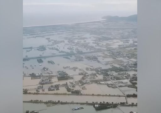 Vídeo: el tifón Fung-wong provoca inundaciones muy graves en Taiwán tras dejar lluvias de más de 600 l/m2