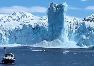 Video: espectacular desprendimiento en el glaciar Columbia en Alaska