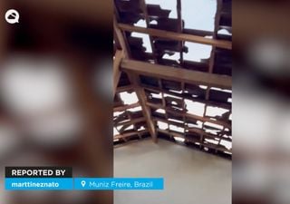 Video: granizada histórica en Muniz Freire deja calles anegadas, techos destruidos y más de 180 evacuados