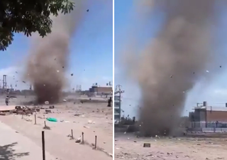 Video: imponente diablo de polvo impresiona a los habitantes del sur del gran Buenos Aires y se transforma en viral