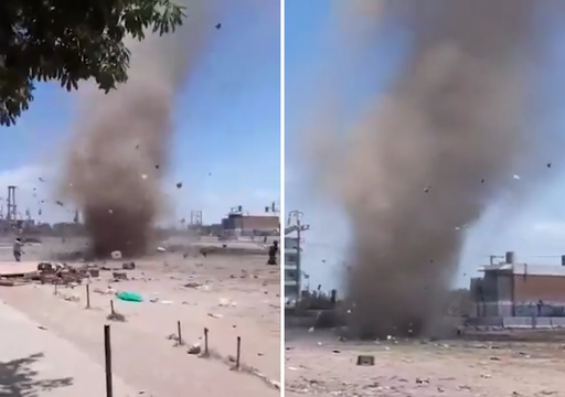 Video: imponente diablo de polvo impresiona a los habitantes del sur del gran Buenos Aires y se transforma en viral