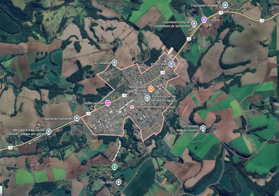 mapa Rio Bonito do Iguaçu