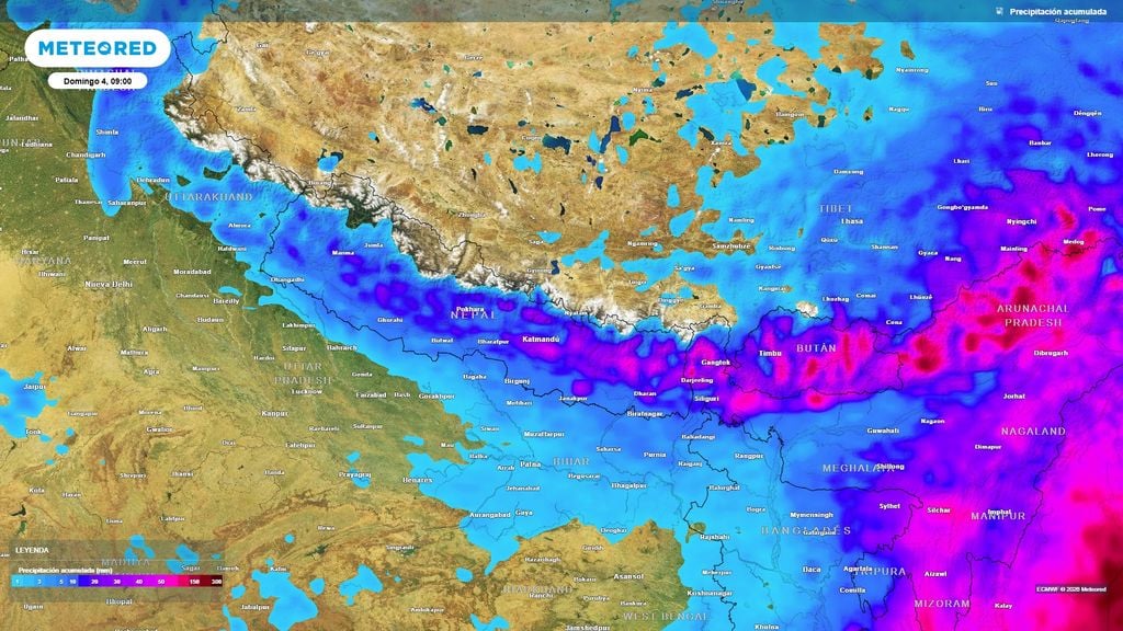 lluvias sobre Nepal Las lluvias disminuyen su intensidad en Nepal esta semana, pero el riesgo de deslizamientos de terreno sigue presente en el tramos este de la nación asiática.