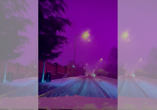 Video: sorprendente fen&oacute;meno ti&ntilde;&oacute; de rosa el cielo en una ciudad del Reino Unido durante el paso de la tormenta Goretti