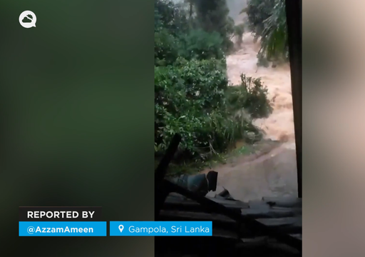 Video sorprendente: gran inundación en Gampola, Sri Lanka. El tsunami de agua y lodo arrasó todo a su paso