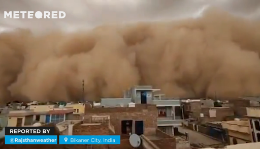 Video viral: una gigantesca tormenta de polvo cubri&oacute; Bikaner, India