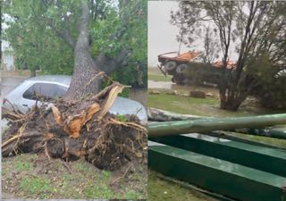 Videos del temporal en el sur de Córdoba, Santa Fe y el norte de Buenos Aires: múltiples destrozos y hasta un tornado 