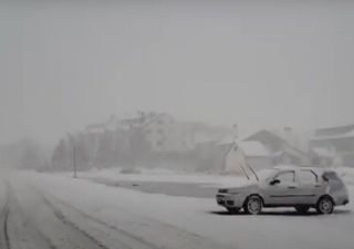 Videos Impactantes de las nevadas de otoño en la Patagonia argentina