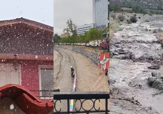 Videos: tormentas llegaron a Chile central con abundantes lluvias, con derecho truenos, relámpagos y mucho granizo