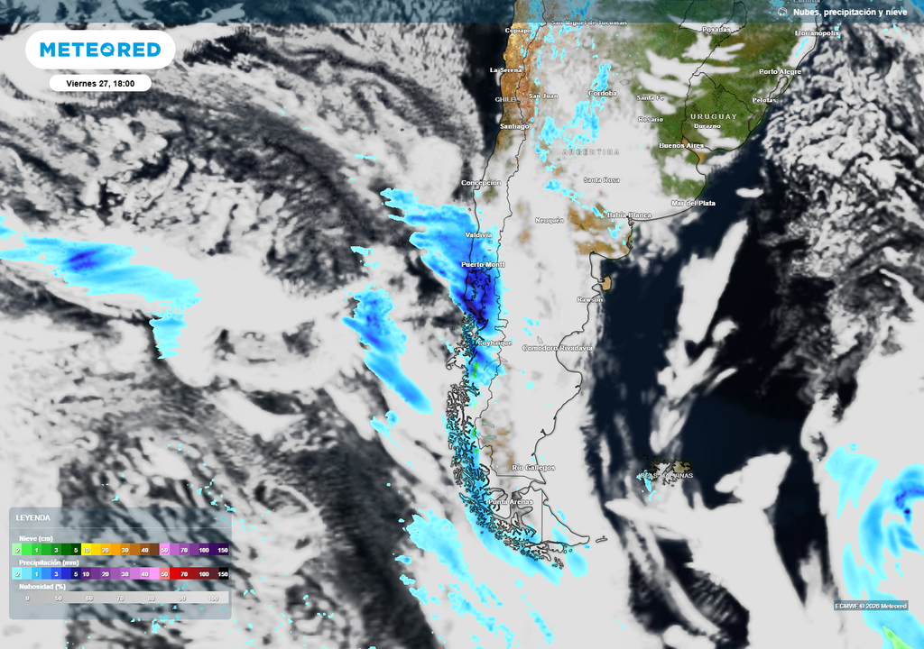 Las lluvias se incrementarán de cara al fin de semana, por el aporte de vapor de agua de un río atmosférico.