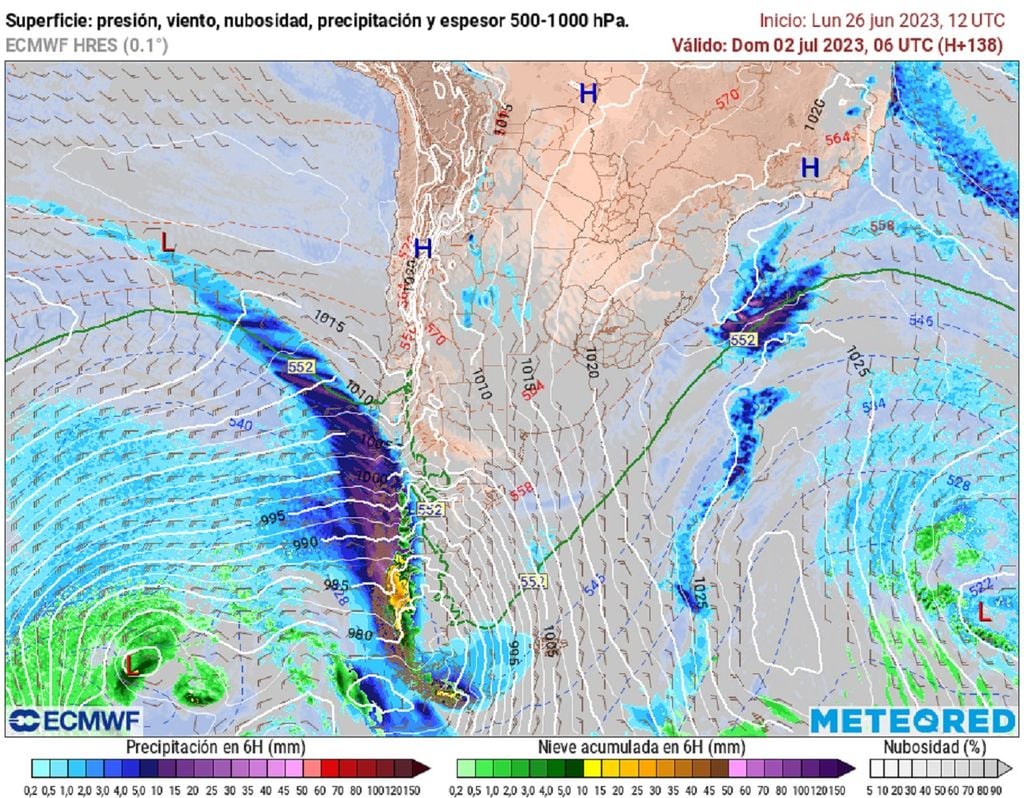 mapa de precipitaciones previstas por el modelo del ECMWF mapa de precipitaciones previstas por el modelo del ECMWF