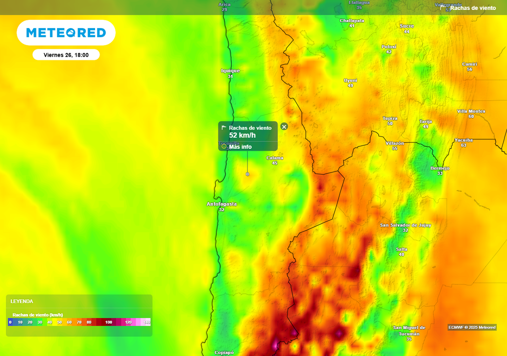 Tormentas de arena en las regiones de Tarapacá y Antofagasta, Meteored, Chile