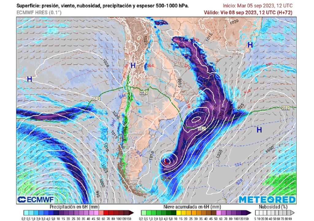 Inestabilidad postfrontal dejará precipitaciones hasta el viernes en el sur de Chile.