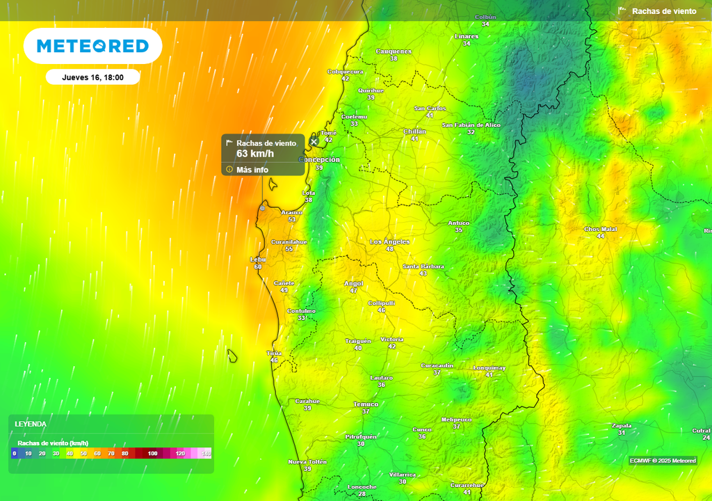 Jueves (16) con fuertes rachas de viento en la Región de Biobío, Meteored, Chile Jueves (16) con fuertes rachas de viento en la Región de Biobío, Meteored, Chile
