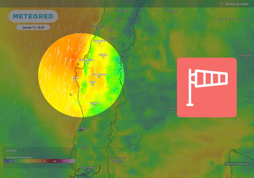 Viento Puelche de 60 km/h y temperaturas cercanas a los 30 °C el jueves: el tiempo para Chile centro sur por Meteored