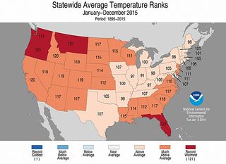 Viento y altas temperaturas en EE.UU. en 2015