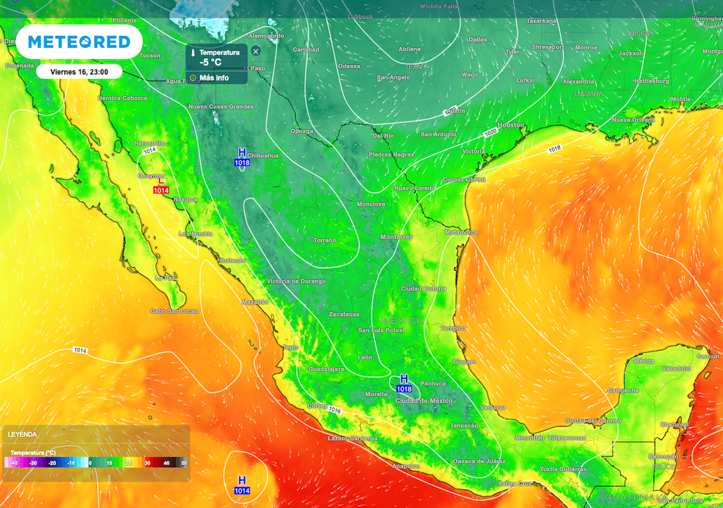 Se mantiene un ambiente frío y gélido, principalmente sobre el Centro y Norte, con posibles heladas al anochecer en zonas montañosas, de valle y en el Eje Neovolcánico.