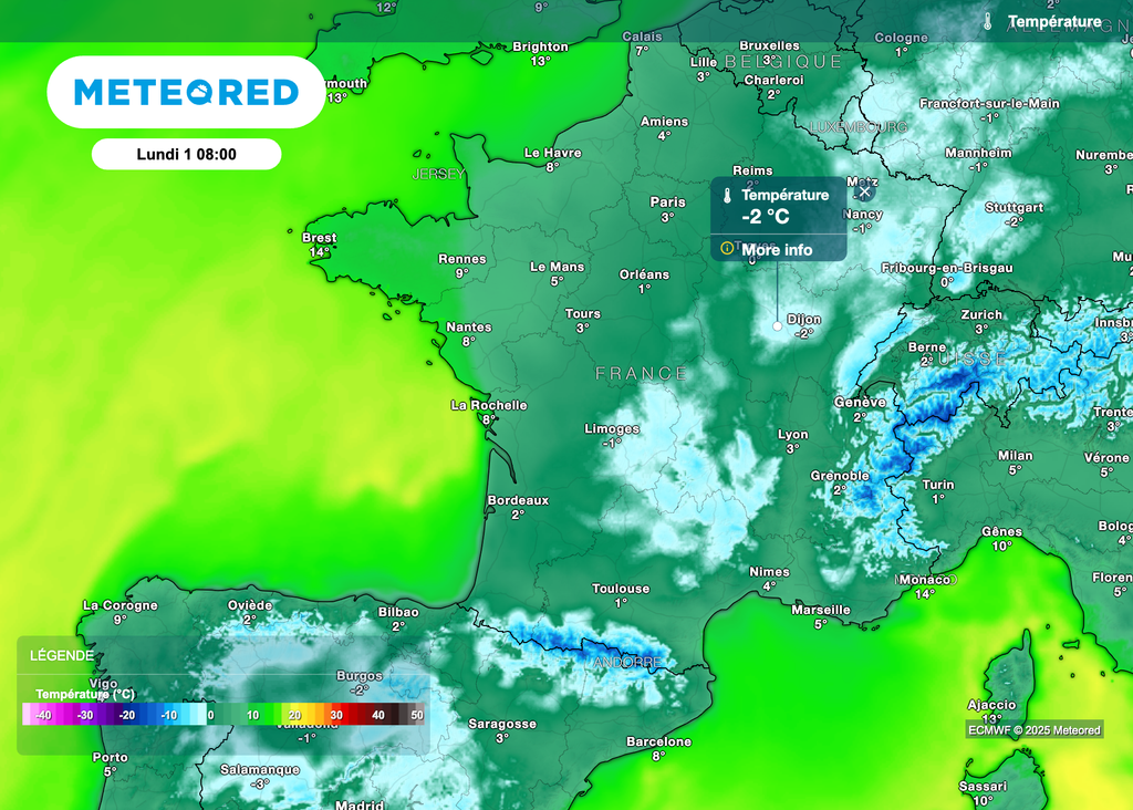 Retour des gelées ce lundi matin.