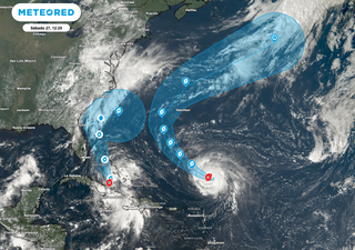 Vigilancia de la depresión tropical 9 entre Cuba y Bahamas, y el poderoso huracán mayor Humberto en el Océano Atlántico