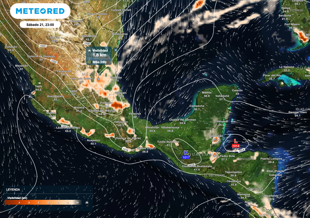 La visibilidad se verá afectada tanto por la presencia de posibles tolvaneras debido a los fuertes vientos, tanto como por bancos de neblina y niebla en zonas montañosas, recuerda que si viajas en carretera debes extremar precauciones.