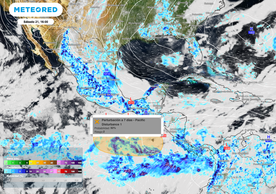 Vigilancia tropical: nueva zona de inestabilidad con 50 % para dar paso a un nuevo ciclón en el Pacifico mexicano. Noticias en tiempo real