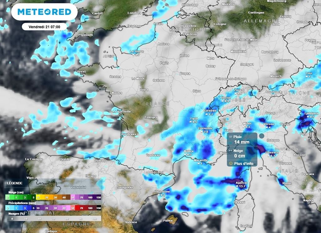 En fin de semaine, c'est le sud-est qui sera en ligne de mire des dégradations orageuses.