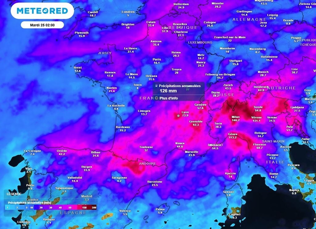 Jusqu'à la semaine prochaine, les cumuls de pluies seront hétérogènes mais parfois importants.