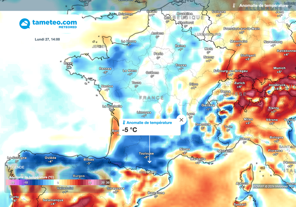 Des températures encore sous les normales de saison en début de semaine prochaine ! Des températures encore sous les normales de saison en début de semaine prochaine !