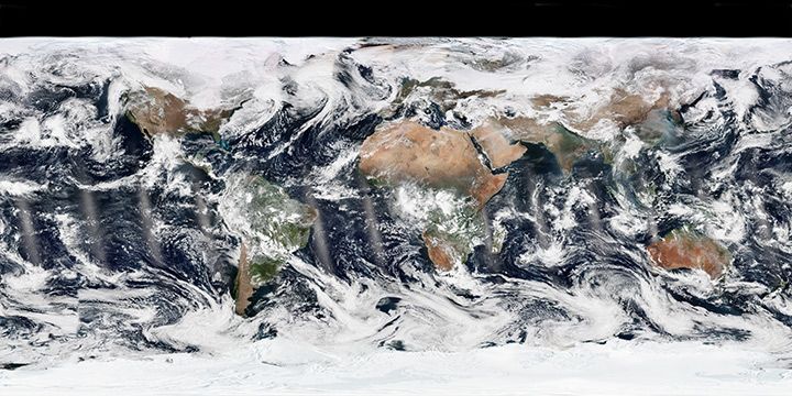 Imagen mosaico de la Tierra del 13 de febrero de 2015