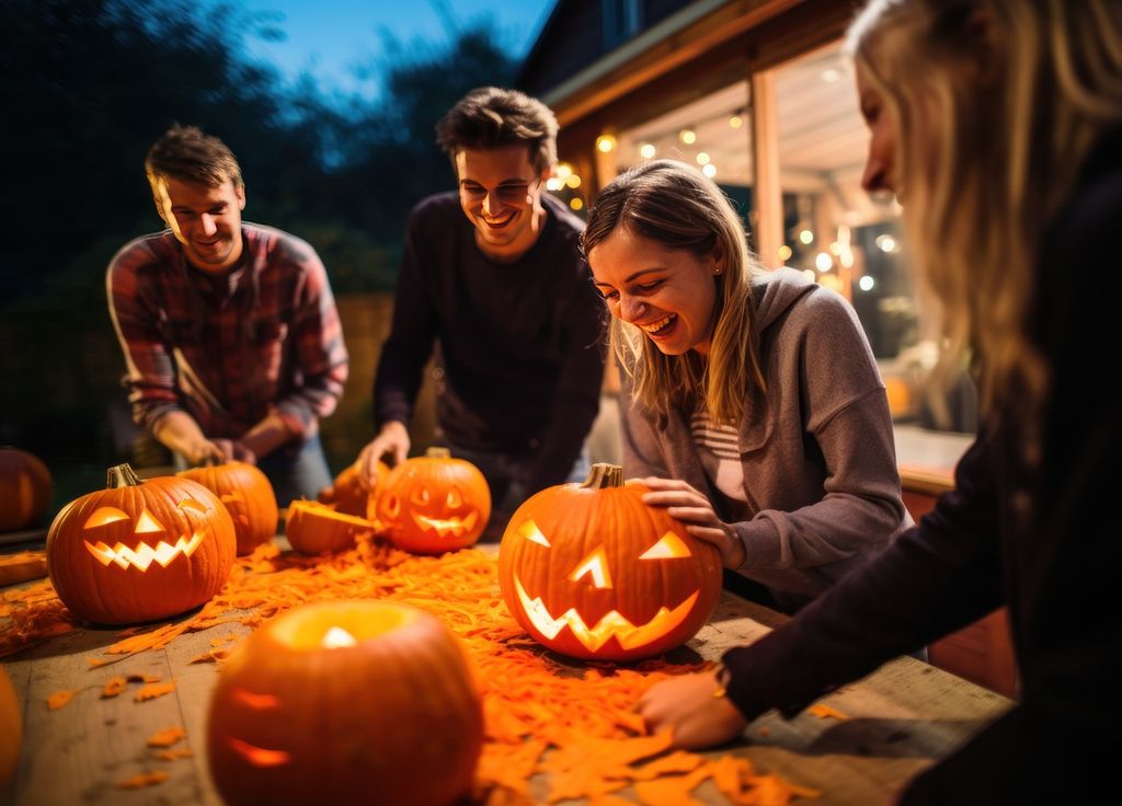 La découpe des courges et citrouilles peut être un moment convivial pour toute la famille !