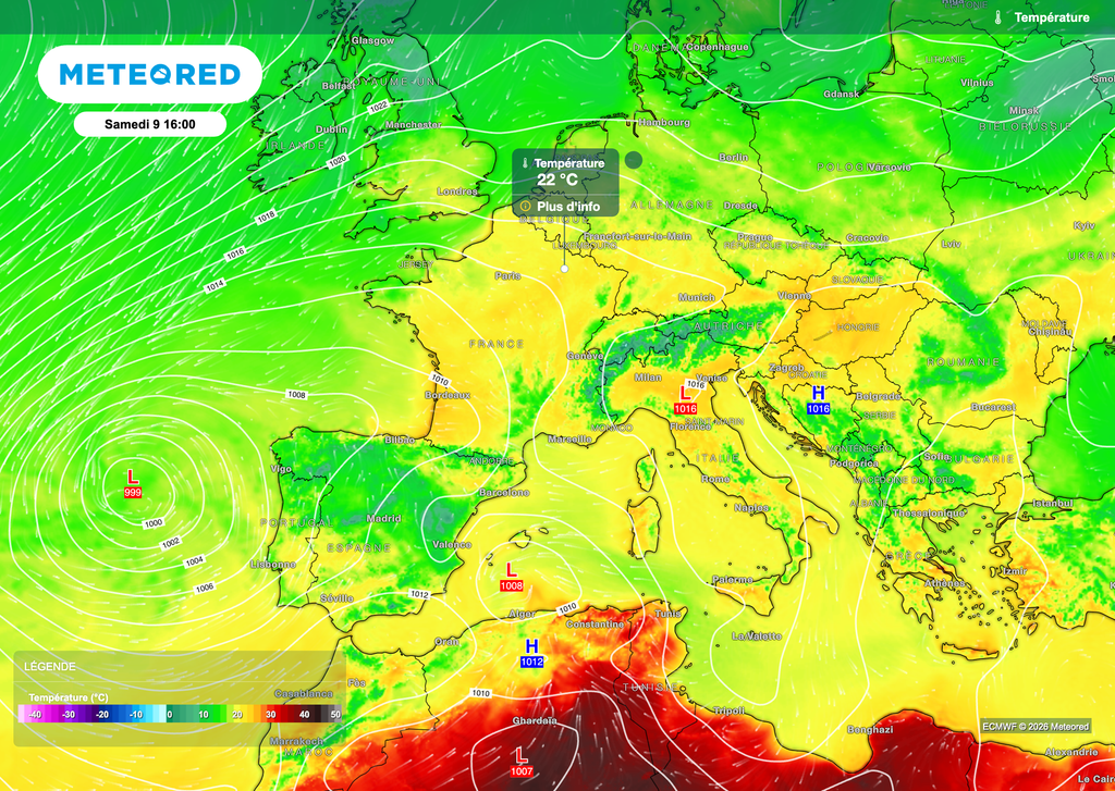 Bien plus doux pour ce week-end, mais des averses et orages pourront s'observer.