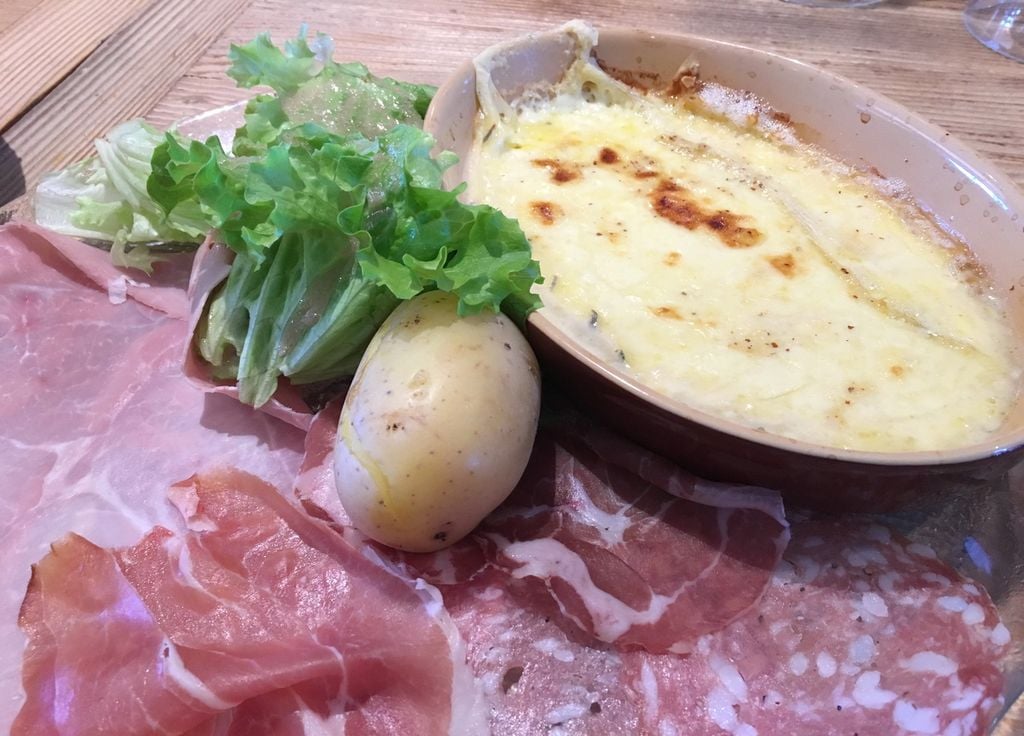 La Matouille préparée à base de Tomme des Bauges.