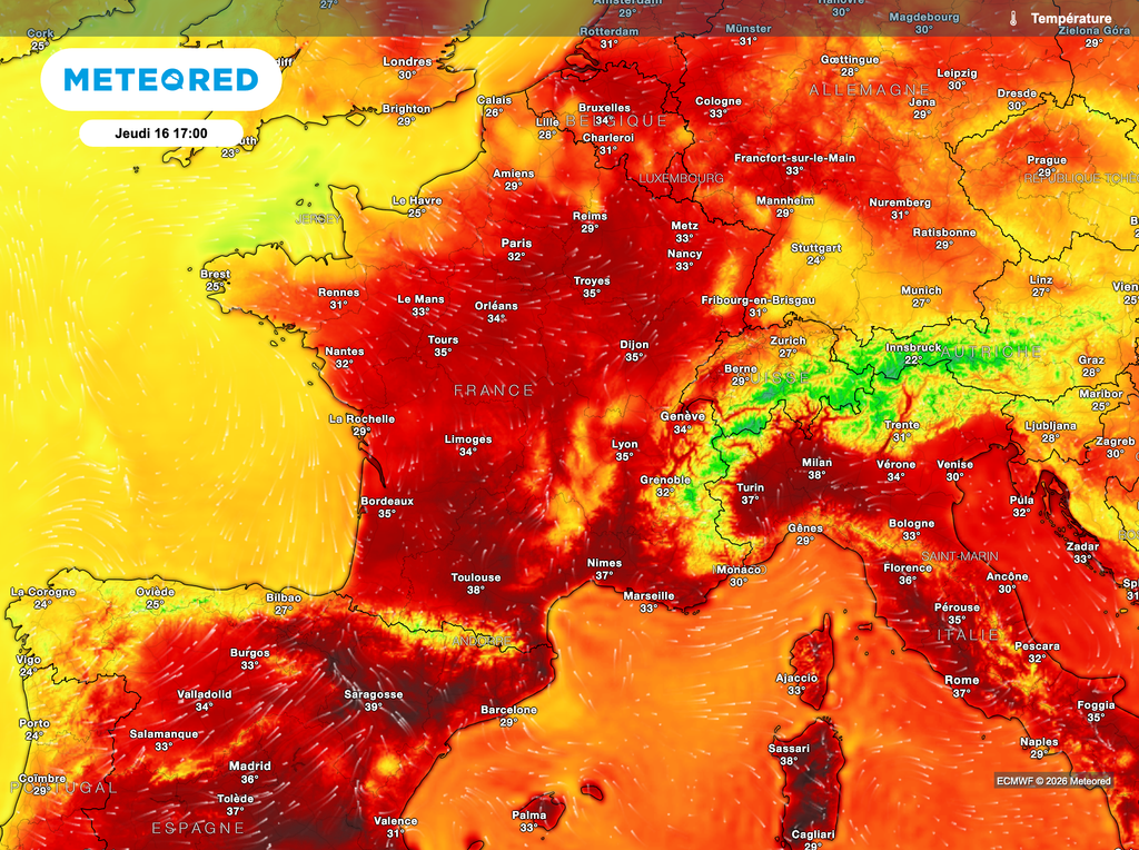 C'est en seconde partie de semaine prochaine que l'on va retrouver un air moins chaud par les côtes du nord-ouest, mettant lentement fin à la canicule. C'est en seconde partie de semaine prochaine que l'on va retrouver un air moins chaud par les côtes du nord-ouest, mettant lentement fin à la canicule.
