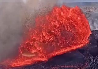 Vídeo: el volcán Kilauea de Hawaii expulsa fuentes de lava superiores a los 100 metros de altura